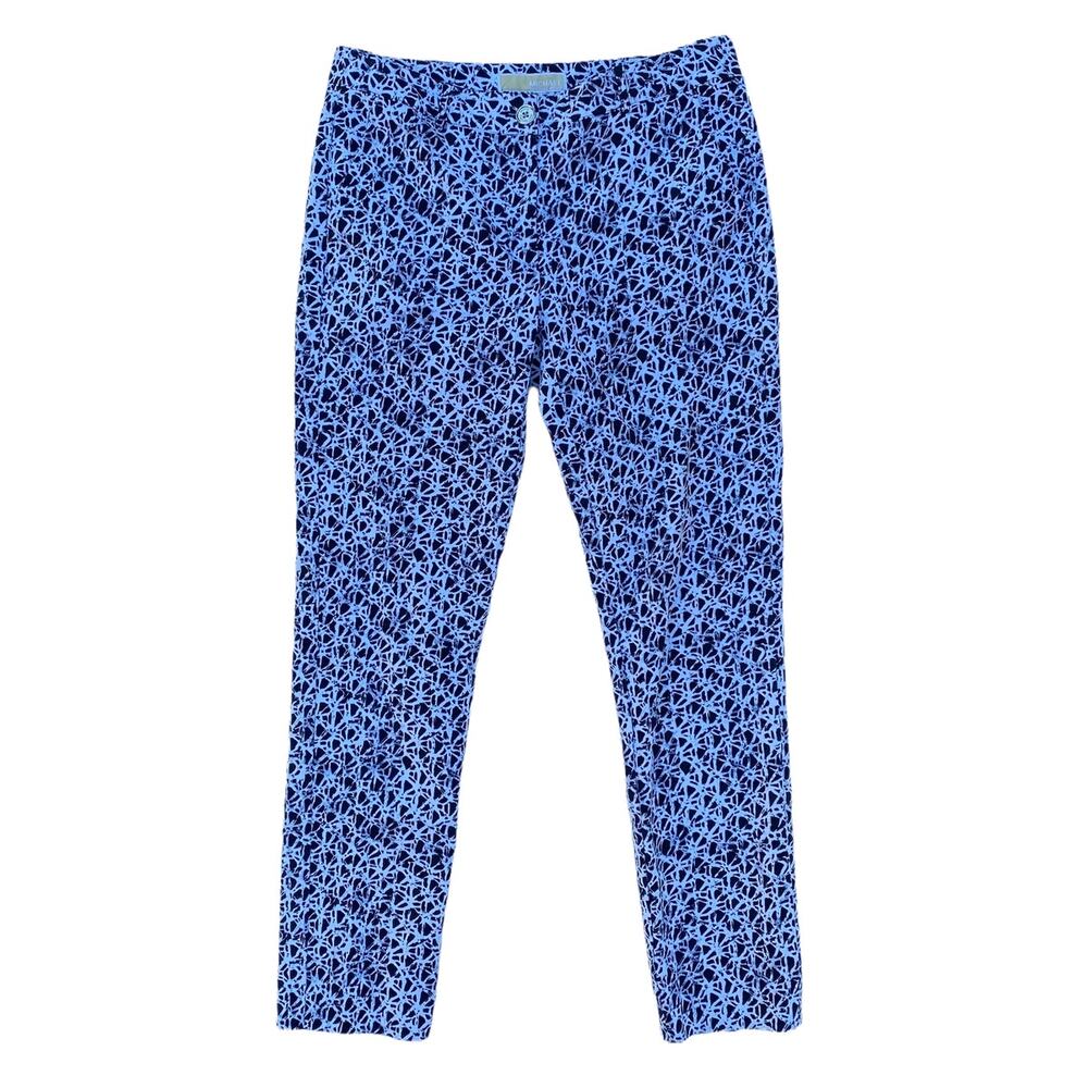 Michael Kors Pants Blue and White Patterned Professional Slacks Women's Size 2